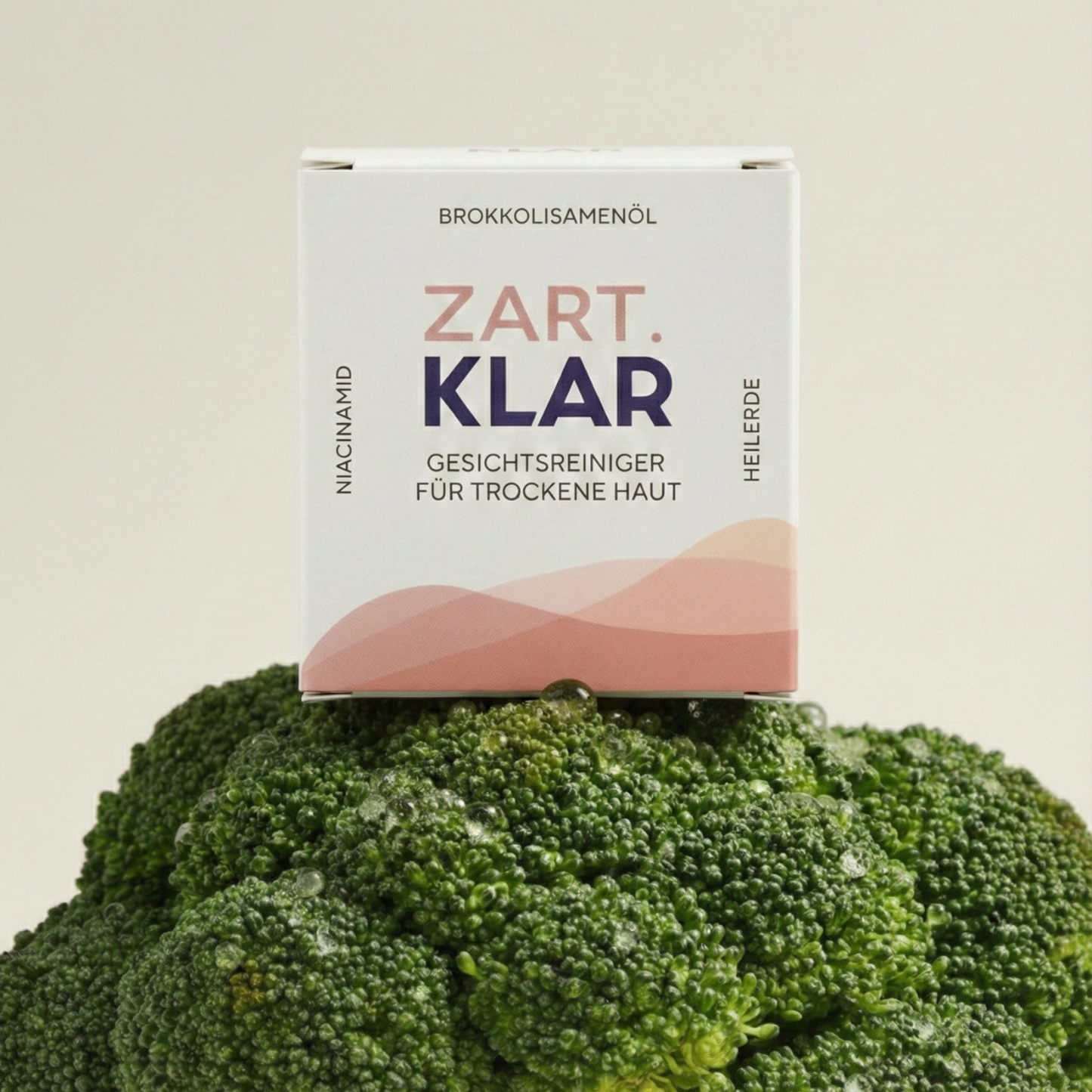 Zart.KLAR Fester seifenfreier Gesichtsreiniger für trockene Haut 75g Klar Seifen