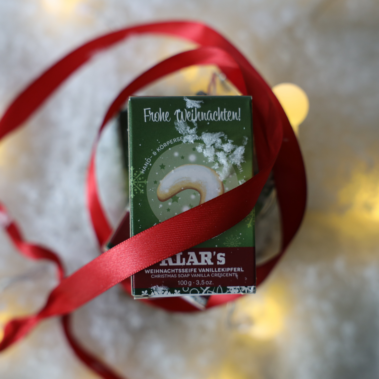 Weihnachtsseife Vanillekipferl 100g, Cosmos zertifiziert, palmölfrei