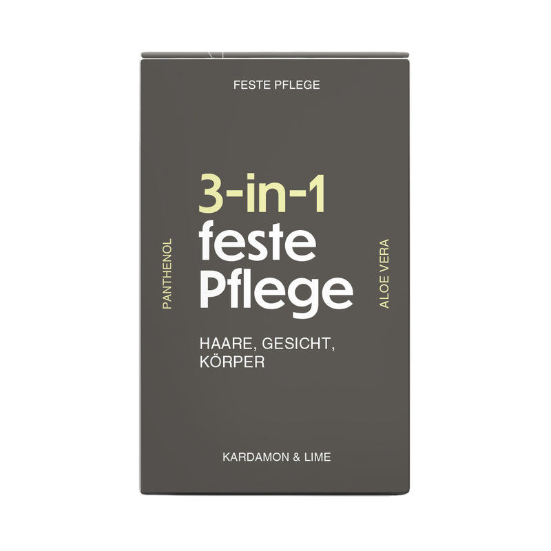 3-in-1 Feste Dusche Kardamom & Limette für Haare, Gesicht und Körper 100g