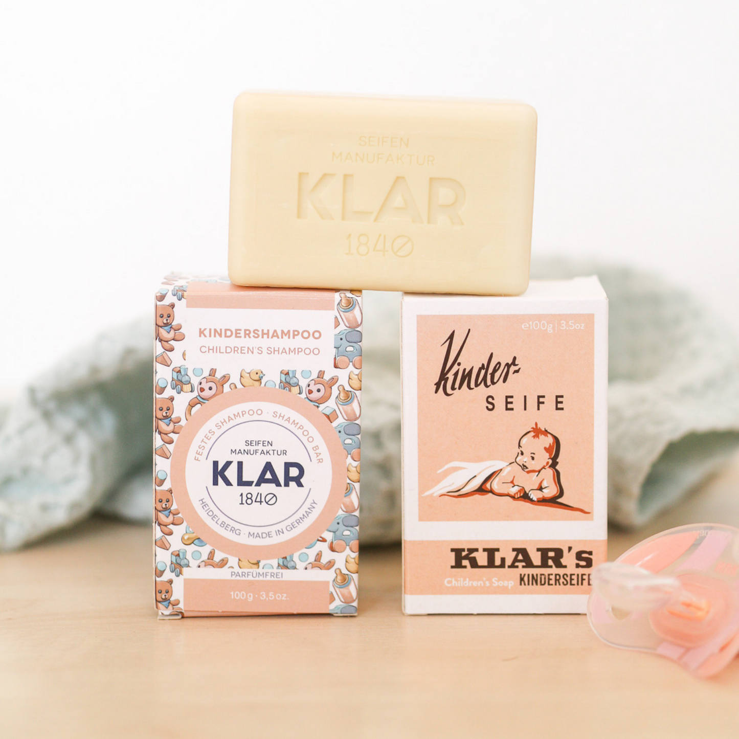 Set: Festes Shampoo & Seife für Kinder, parfümfrei