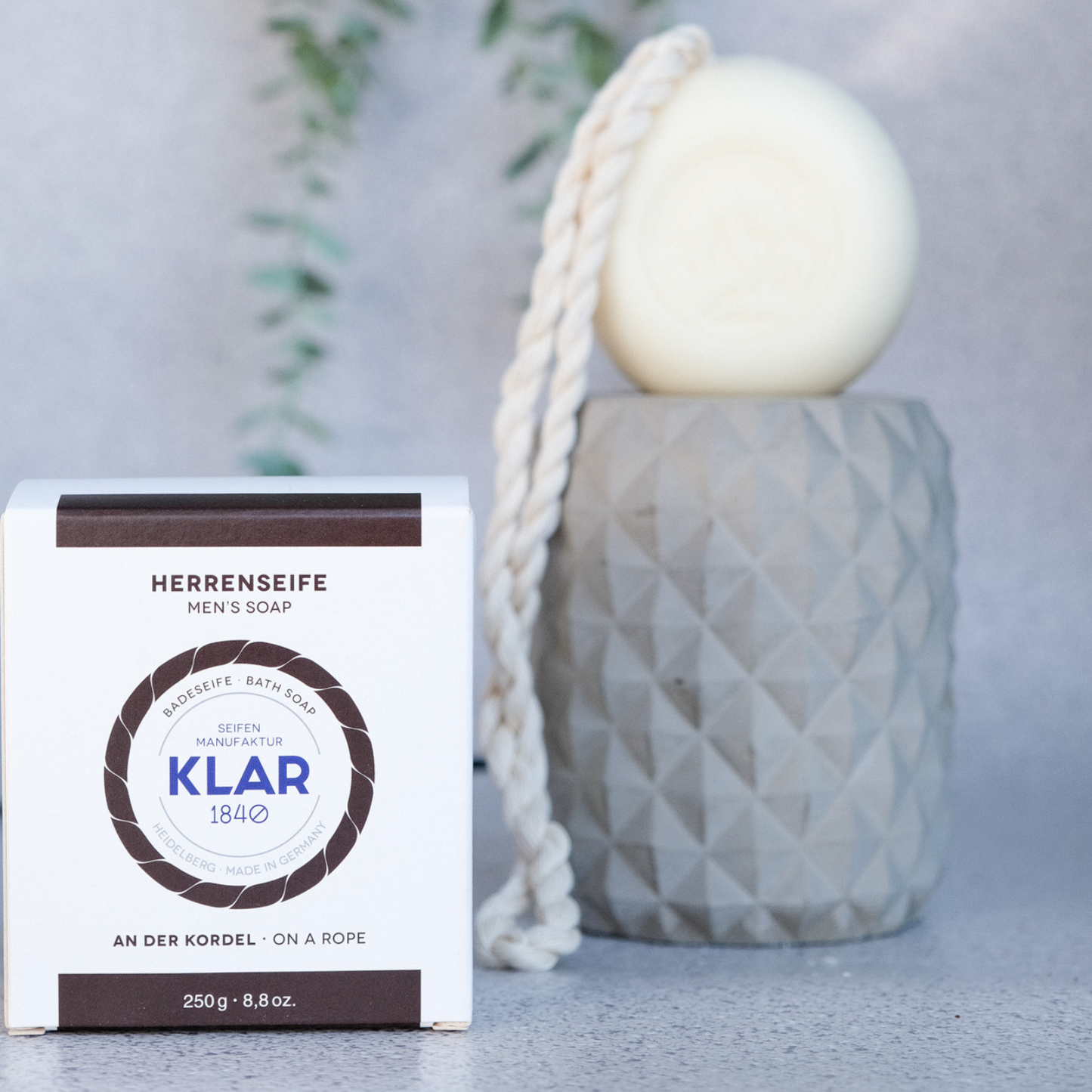 Badeseife Herren an der Kordel 250g, palmölfrei