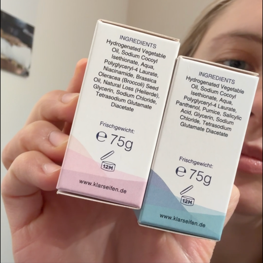 Gesichtsreiniger Set + Seifendose Klar Seifen