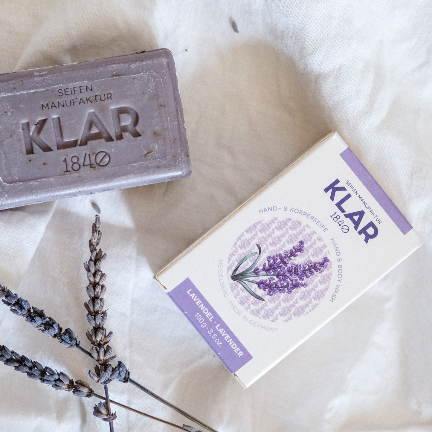 Lavendelseife 100g, Cosmos zertifiziert, palmölfrei