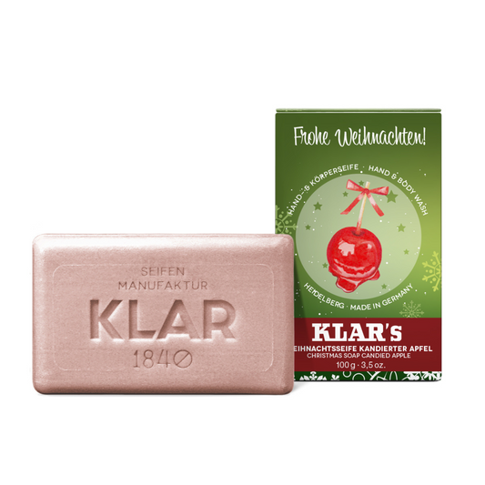 Weihnachtsseife kandierter Apfel 100g, Cosmos zertifiziert, palmölfrei