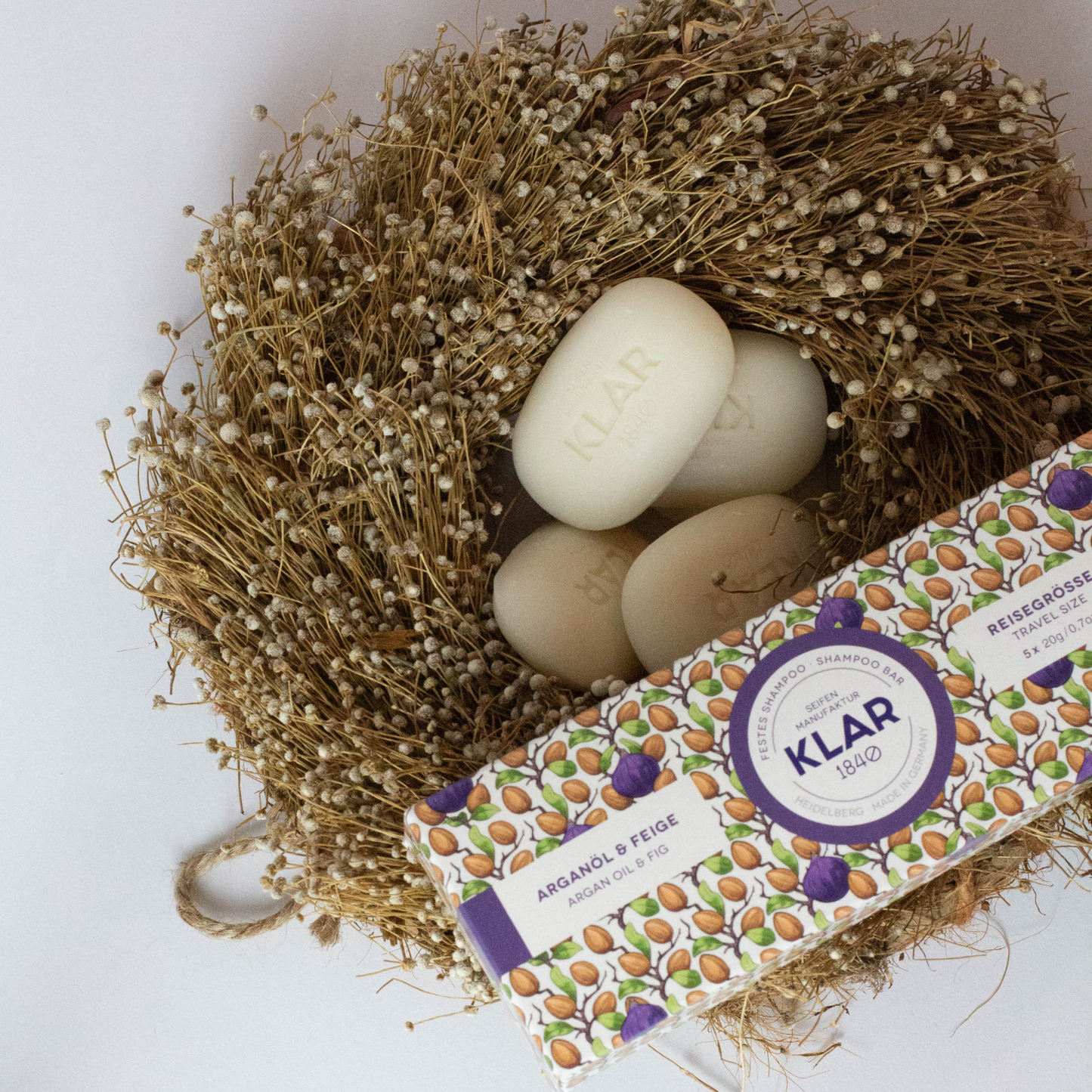 Mini-Shampoo Arganöl & Feige, 5 x 20g (für trockenes Haar) Klar Seifen