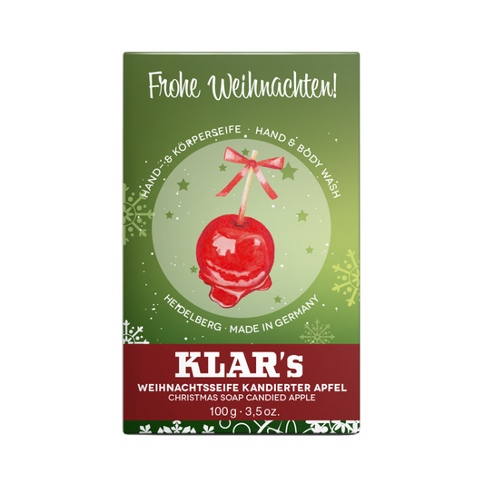 Weihnachtsseife kandierter Apfel 100g, Cosmos zertifiziert, palmölfrei