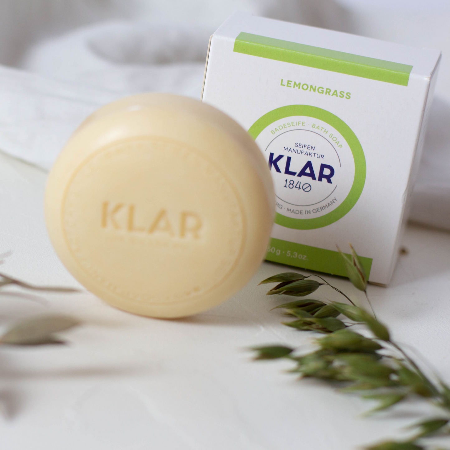 Badeseife Lemongrass 150g, Cosmos zertifiziert, palmölfrei