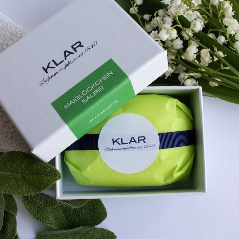 Pflegeseife Maiglöckchen & Salbei 135g, palmölfrei