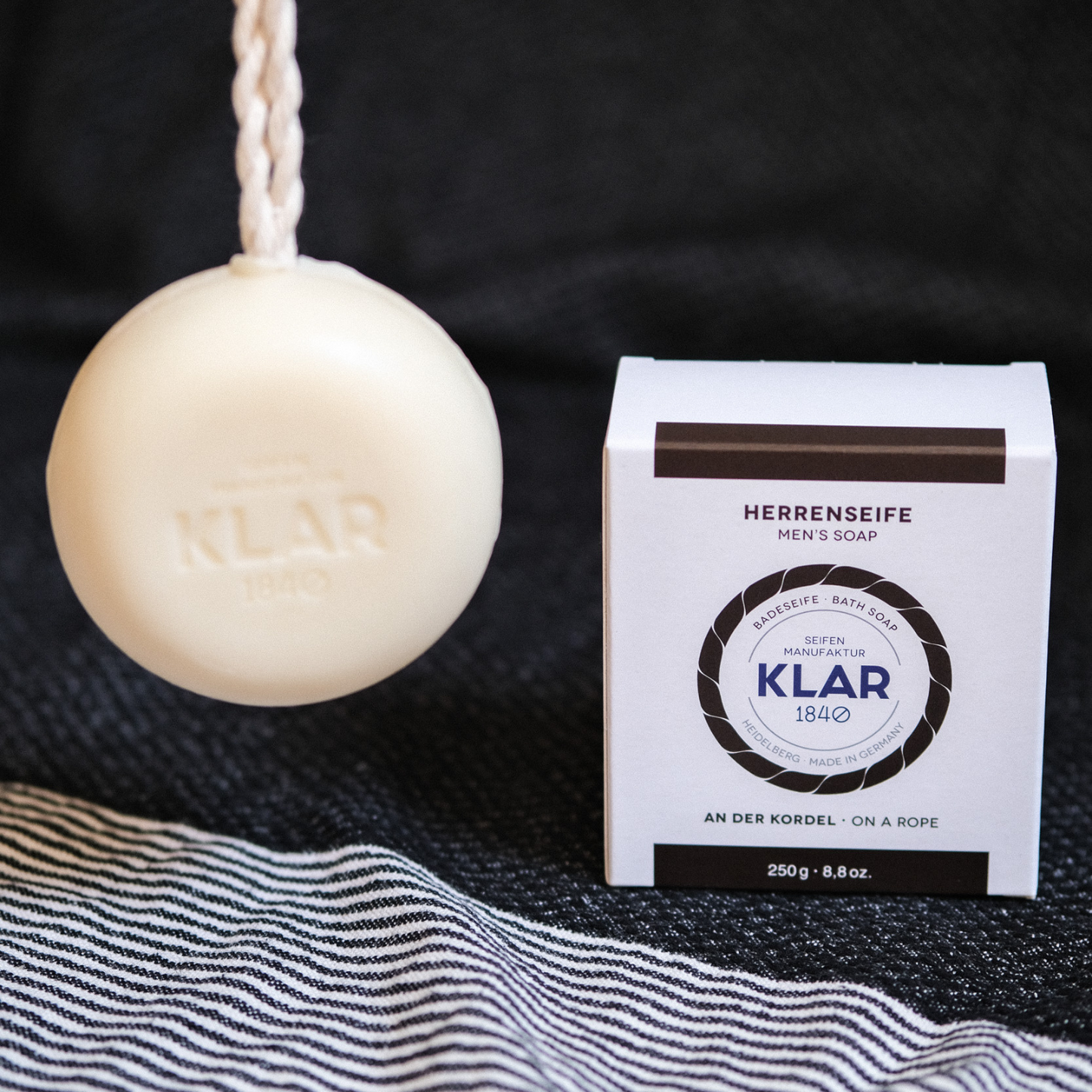Badeseife Herren an der Kordel 250g, palmölfrei