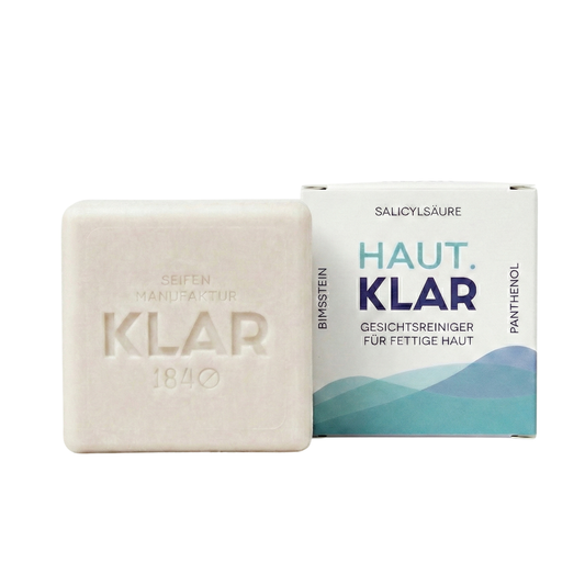 Haut.KLAR Fester seifenfreier Gesichtsreiniger für fettige Haut 75g Klar Seifen