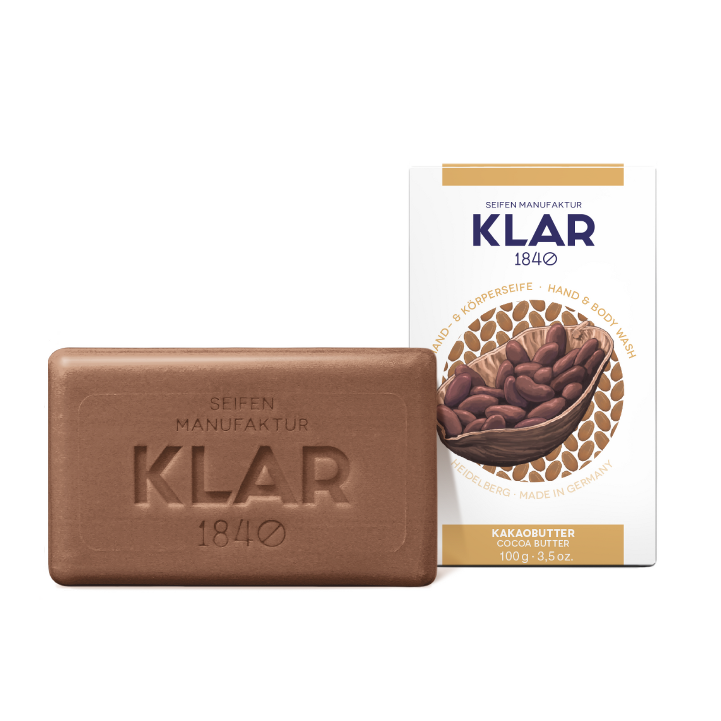 Kakaobutterseife 100g, Cosmos zertifiziert, palmölfrei