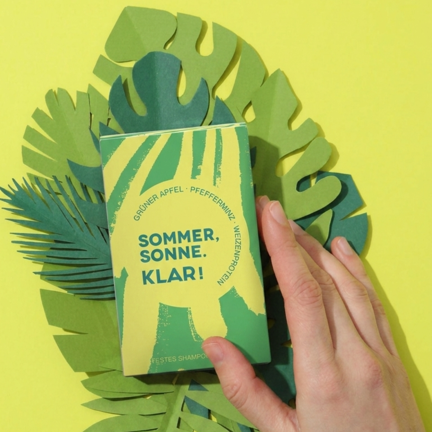 Festes Shampoo Grüner Apfel & Pfefferminz Limited Edition 100g
