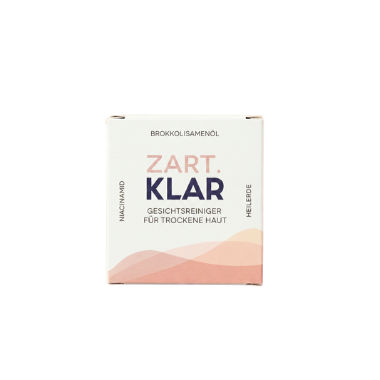 Zart.KLAR Fester seifenfreier Gesichtsreiniger für trockene Haut 75g