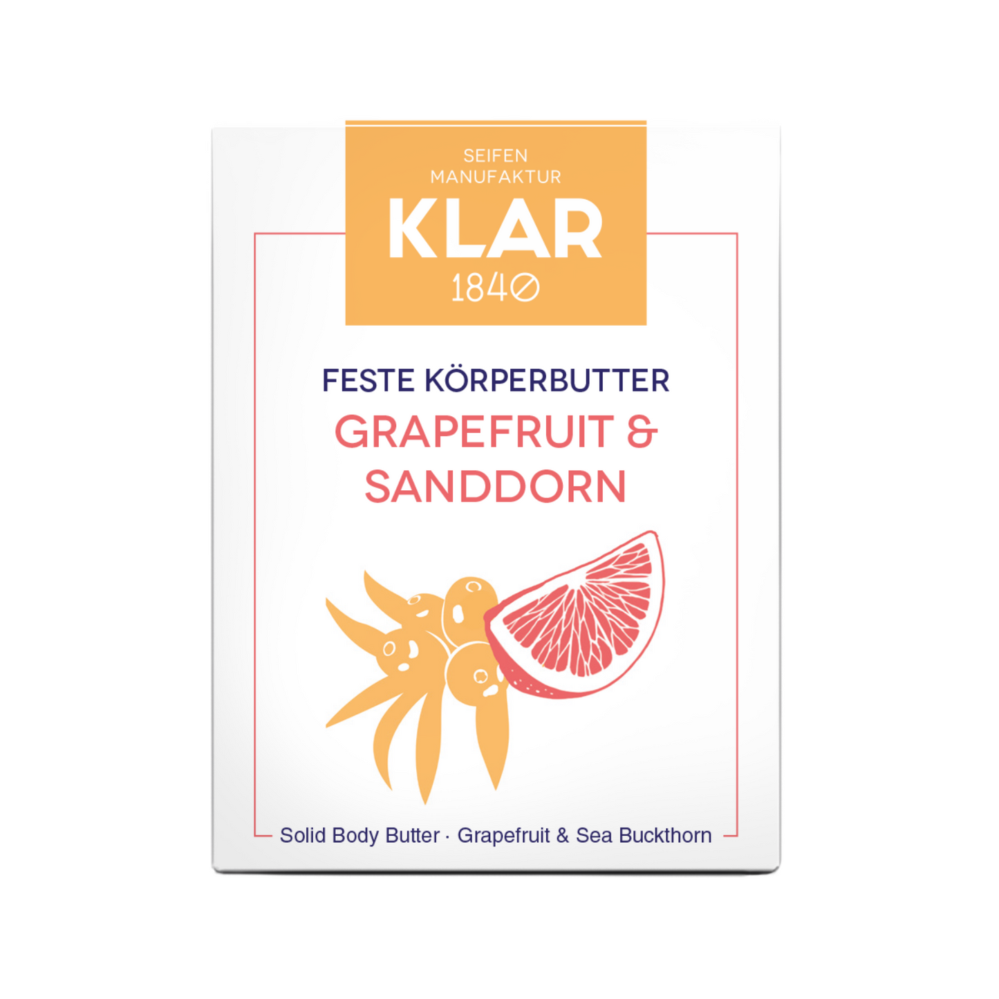 Feste Körperbutter Grapefruit & Sanddorn, 60g