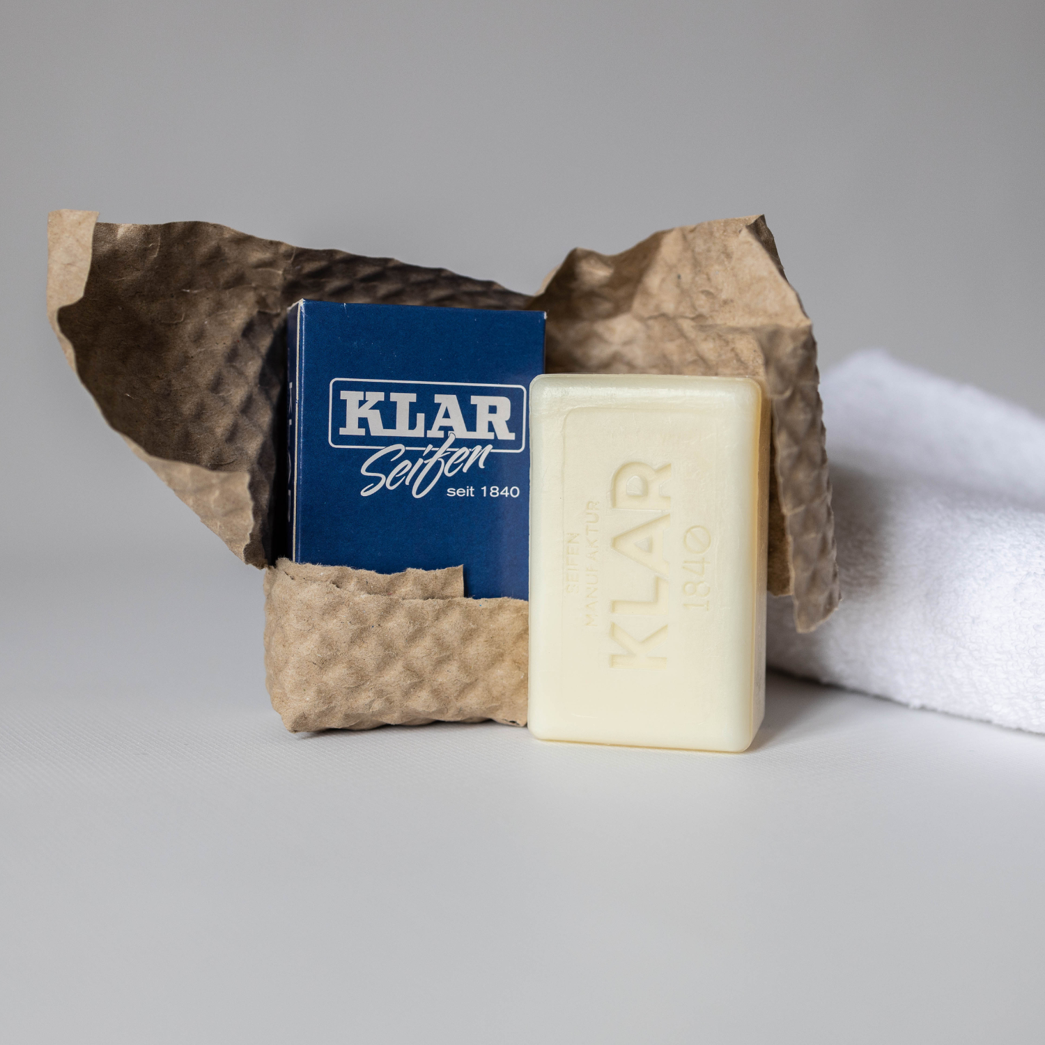 Kernseife 100g, Cosmos zertifiziert, palmölfrei Klar Seifen