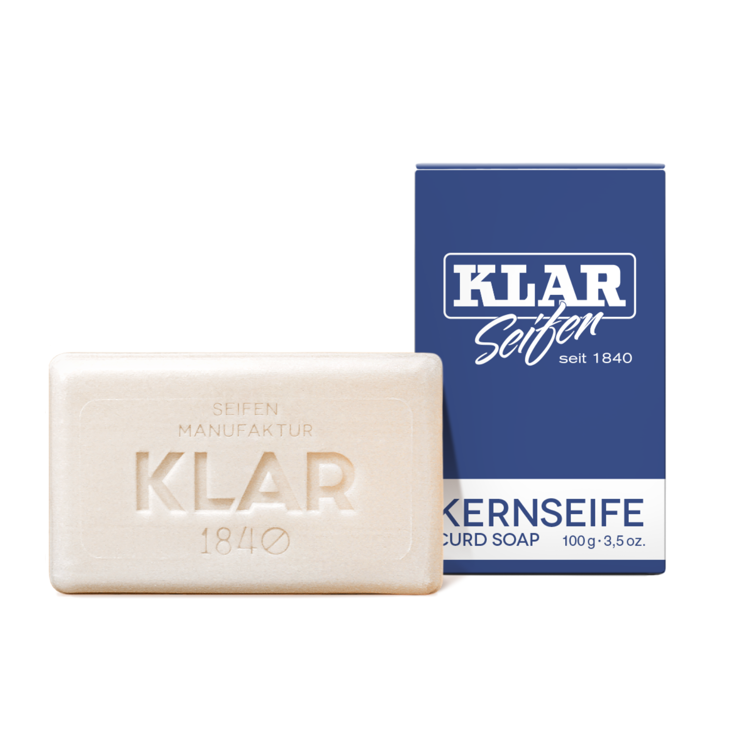 Kernseife 100g, Cosmos zertifiziert, palmölfrei Klar Seifen