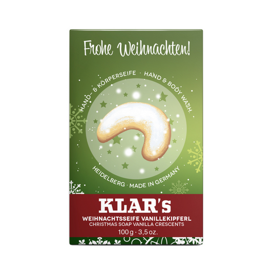 Weihnachtsseife Vanillekipferl 100g, Cosmos zertifiziert, palmölfrei
