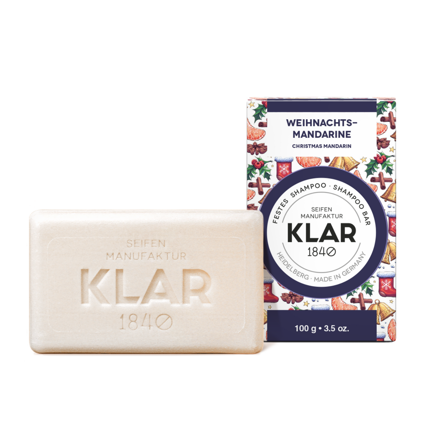 festes Shampoo Weihnachtsmandarine 100g