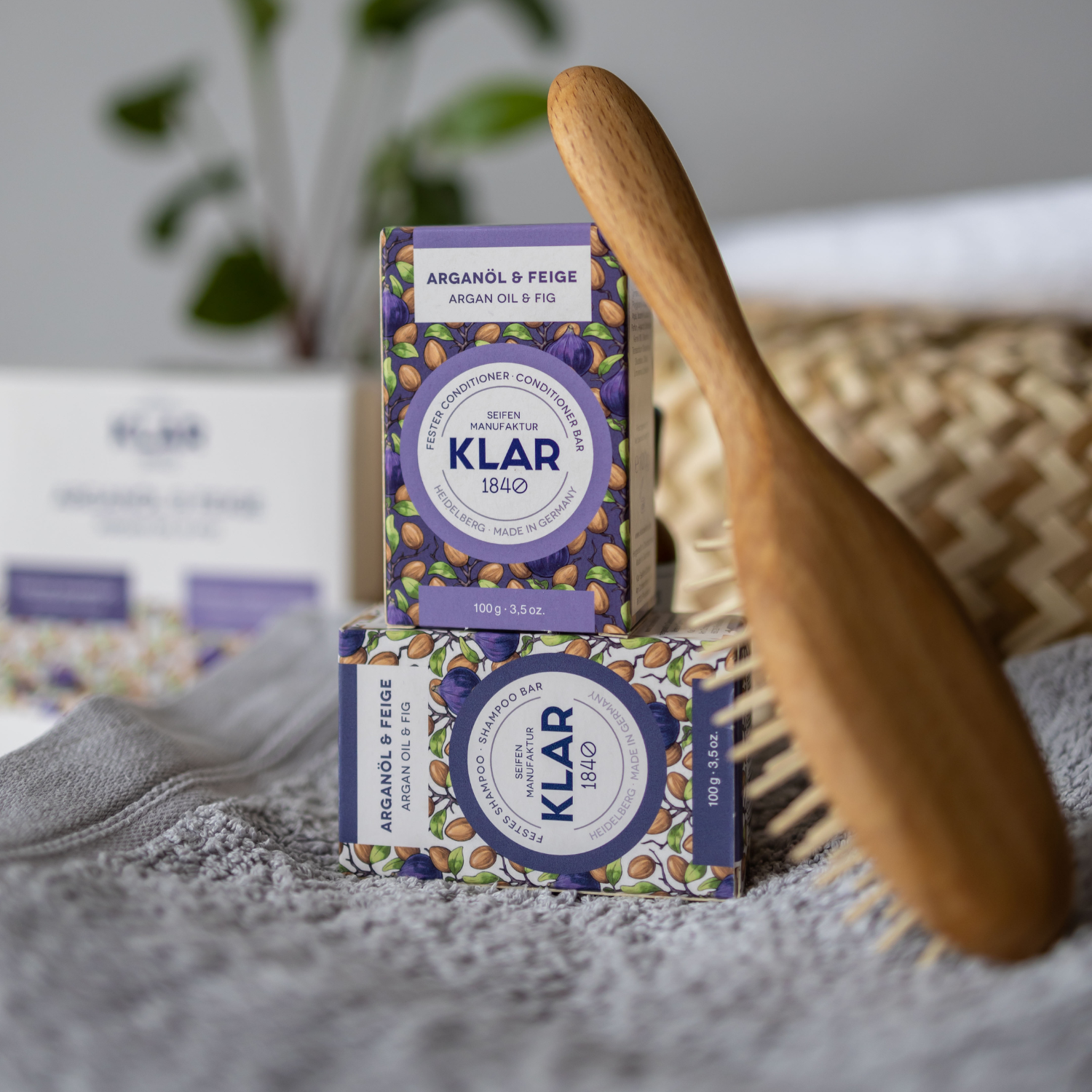 Geschenkset: festes Shampoo und fester Conditioner Arganöl&Feige