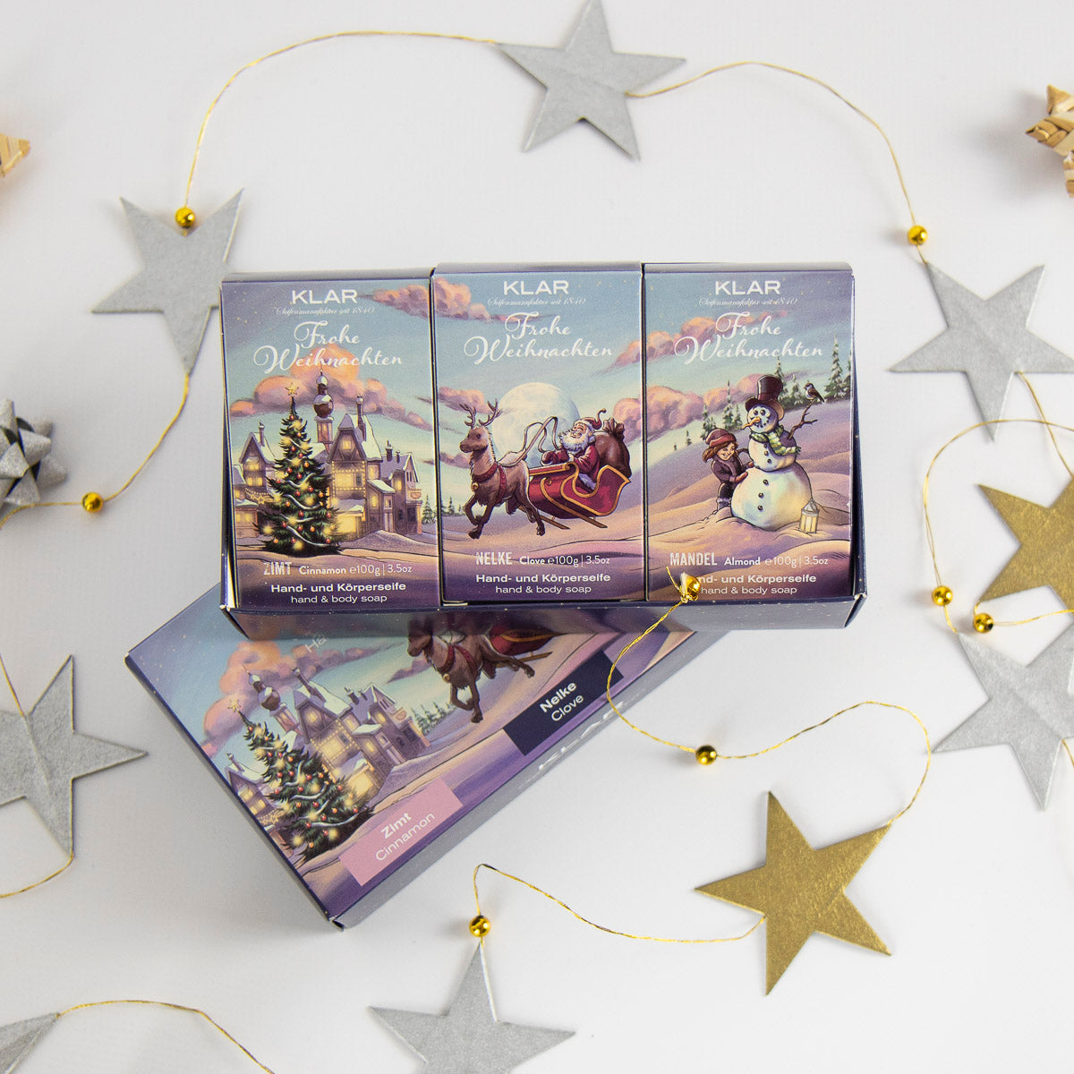 Geschenkset Stille Nacht (Zimt, Nelke, Mandel), Cosmos zertifiziert, palmölfrei